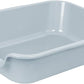 1 Pack of Extra Large Cat Litter Box (ABS Material), Low Entry Senior Litter Pen for Geriatric Kitty Big Cats, Jumbo Pet Safe Litter Boxes Tray for Indoor Pets Potty (Gray, 20" L x 15.5" W)