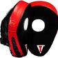 TITLE Boxing Icredi-Ball Leather Punch Mitts 2.0, Black/Red - Boxing Pads, Muay Thai, Focus Mitts, MMA Equipment, Kickboxing