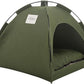 Cat Tent – Lightweight & Breathable Waterproof Shelter Designed for Indoor/Outdoor Adventures, Giving Your pet Safe Outdoor Exploration Joy. (Olive Drab, 19.7×19.7in)