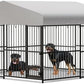 10x10x6FT Large Dog Kennel Outside Dog Playpen Outdoor Dog Enclosures with UV-Resistant Waterproof Roof Covered Dog House Outdoor,Lock,for Medium and Large Dogs,Easy Assembly