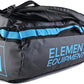 Element Equipment Trailhead Duffel Bag Shoulder Straps Waterproof Black/Blue Medium