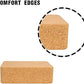 Cork Yoga Blocks, 2 Pack, with 1 Yoga Strap, High Density Solid Natural Cork Yoga Brick with Comfortable Edge to Improve Balance, Strength and Flexibility