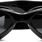 LECONPET Small Dog Sunglasses Waterproof Windproof UV Protection Pet Sunglasses Dog Goggles for Doggy Puppy Cat (Black)