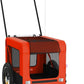 Tidyard Pet Bike Trailer Orange and Black Oxford Fabric and Iron Pet Bicycle Carrier, Animal Bike Stroller for Cat, Puppy, Dog, Outdoor, Travel Style C