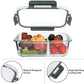 [5-Pack,36 Oz]Glass Meal Prep Containers 2 Compartments Portion Control with Upgraded Snap Locking Lids Glass Food Storage Containers, Microwave, Oven, Freezer and Dishwasher (4.5 Cups)
