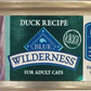 Blue Buffalo Wilderness Natural High-Protein Grain-Free Wet Food for Adult Cats, Duck Paté, 3-oz. Cans, 24 Count