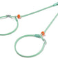 Howgo Double Slip Leash Slip Lead | Dual Dog Lead for 2 Dogs,360° Swivel No Tangle | Dog Training Nylon Leash and Collar | Double Clip Coupler and Splitter | Lightweight Aluminum (MintGreen, 3FT)