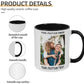 Personalized Coffee Cup with Photo, Logo or Text - Custom Both Sides Printed Mug for Him & Her - Unique Customized Gifts with Names - White/Yellow