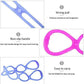 7 Rings Stretch Exercise Band, Portable Silicone Elastic Resistance Band Pilates Flexbands Yoga Stretching Strap Physical Therapy Rehab Belt, Home Gym Workout Equipment for Full Body Exercise