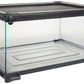 Zilla QuickBuild Reptile 10 Gallon Glass Terrarium Habitat with Bedding Tray For Geckos, Snakes, Lizards, Frogs, Turtles, and Tortoises, 20" x 12" x 10"