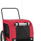 Tidyard Pet Bike Trailer Red and Black Oxford Fabric and Iron Pet Bicycle Carrier, Animal Bike Stroller for Cat, Puppy, Dog, Outdoor, Travel Style B