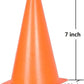 Soccer Cones (7 Inch 25 Pack), Agility Training Sports Cone Plastic with Carry Bag for Kids Football Basketball Drills Field Markers,