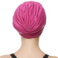 BEEMO Swim Caps for Women Swimming Turban Polyester Latex Lined Pleated for Ladies