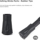 Walking Stick Tips Rubber 4pcs Trekking Pole Tips Replacement- Rubber Feet for Hiking Poles, Walking Sticks, Trekking Poles | Rubber Tip for Walking Sticks Hiking Trekking Poles Boot Tips Rubber Feet