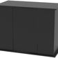 Pemberly Row Engineered Wood 50/65 Gallon Black Upright Aquarium Stand
