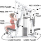 Body-Solid Multi-Station, Single Weight Stack Home Gym Machine, Arm & Leg Strength Training Functional Exercise Workout Station, 210lbs. Black Weight Stack