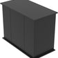Pemberly Row Engineered Wood 50/65 Gallon Black Upright Aquarium Stand