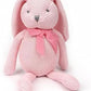 100% Organic Cotton Baby Toys Pink Bunny Rabbit Stuffed Animal for Newborn 7.1"