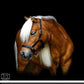 Leather Mini or Suckling Foal Size Horse Halter | Brown Leather with Solid Brass Hardware | Adjustable Chin, Double Stitched, Double Buckle Crown.