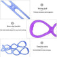 7 Rings Stretch Exercise Band, Portable Silicone Elastic Resistance Band Pilates Flexbands Yoga Stretching Strap Physical Therapy Rehab Belt, Home Gym Workout Equipment for Full Body Exercise