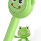 Self-Cleaning Dog & Cat Slicker Brush, Skin Friendly Deshedding Grooming Tool for Long or Short Haired Dogs Cats Rabbits, Dog Shedding Brush with Release Button - Frog