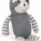 100% Organic Cotton Baby Toys 7.1" Sloth Stuffed Animal for Newborn (Grey)