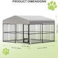 10x10x6FT Large Dog Kennel Outside Dog Playpen Outdoor Dog Enclosures with UV-Resistant Waterproof Roof Covered Dog House Outdoor,Lock,for Medium and Large Dogs,Easy Assembly
