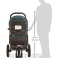 Pet Gear PG8450NVS Zipperless Entry, Easy One-Hand Fold, Air Tires NV Pet Stroller, Large, Sky Line