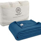 Threadmill Muslin King Blanket | 4 Layer 100% Cotton Gauze Summer Blanket | Soft, Breathable, and Cozy for All Seasons | Lighweight King Size Blanket for Bed | Folkstone Blue