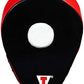 TITLE Boxing Icredi-Ball Leather Punch Mitts 2.0, Black/Red - Boxing Pads, Muay Thai, Focus Mitts, MMA Equipment, Kickboxing