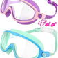 Rantizon Swim Goggles 2 Pack, Wide View Anti Fog&UV Swimming Goggles for Audlt, No Leaking Swim Glasses for Men Women Kids