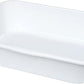 1 Pack of Extra Large Cat Litter Box (ABS Material), Low Entry Senior Litter Pen for Geriatric Kitty Big Cats, Jumbo Pet Safe Litter Boxes Tray for Indoor Pets Potty (White, 20"L x 15.5"W)