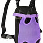 FEimaX Dog Carrier Backpack Pet Legs Out Front Cat Travel Bag, Adjustable Puppy Backpacks Carriers Hands-Free for Small Medium Dogs Cats Hiking Traveling Camping Daily Walking (Medium, Purple)