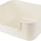Large Cat Litter Box with High Sides,Cat Boxes for Indoor Cats,Cat Litter Pan for Kitty,Litter Box with Low Entry,Easy to Clean,Anti-Splashing (White)