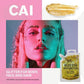 Hair Glitter Gel – Body Glitter for Kids and Women – Iridescent Holograph Cosmetic-Grade Gel w/Moon & Stars for Hair, Body & Face, Applies Smoothly w/o Glue & Washes Off Easily, 3 Oz - Gold 2Pack