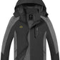 TEZO Mens Rain Jacket Waterproof with Hooded Hiking Coat Lightweight Windbreaker
