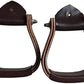 Wooden Wide Western Leather Covered Stirrups, Wooden Bell Saddle Stirrups