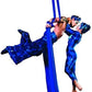 DASKING Aerial Silks Starter Kit - Durable 11Yards of Aerial Yoga Hammock with Hardware, Aerial Swing for Acrobatic Flying Yoga & All Levels (Aerial Rigging Point Up to 14ft)