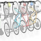 Bike Storage Rack Wall Mount Bike Rack | Steel Bike Mount Wall | Adjustable Bike Hangers for Garage (6 Bike Rack)