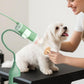 2-in-1 Hands-Free Dog Hair Dryer with Table Clamp – Low Noise Pet Grooming Dryer for Dogs & Cats, Adjustable Heat & Speed, Wearable or Desktop Use(Green)