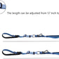 Hands Free Dog Leash for Large Medium Dogs Heavy Duty Bungee Reflective Adjustable Waist Leashes for Walking Running with Car Buckle 4-6FT (Blue)