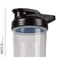 CHNLML Protein Shaker Bottle 400ML/16Oz w. Shaker Ball for Protein Shake, Shaker Bottle with Mixing Ball, Leak-Proof, BPA-Free, for Gym, Workout, Juice Mixer (Black/Clear, 16Oz-400ML-1Bottle)