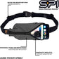 SPIbelt Running Belt for Women Men, Phone Holder for Running, Running Fanny Pack, Holder for Phone, Running Waist Pack, Adjustable Waist, [Fits All Phones]. Cloudy Grey with Black Zipper