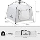 Outdoor Waterproof Pet Automatic Camping Tent, Pop up Cave Bed for Indoor Cats and Small Dogs, Portable Cat House Dog House, White.