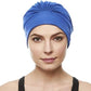 BEEMO Swim Caps for Women Swimming Turban Polyester Latex Lined Pleated for Ladies