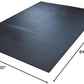 RevTime Extra Large Exercise Mat 7 x 5 feet (84" x 60" x 1/4") 6 mm Thick & High Density Mat for Home Cardio and Yoga Workouts, Durable Gym Floor Mat, Black