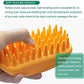 Dog Cat Pet Grooming Brush - Silicone Massage Brush for Deshedding and Bathing, Anti-Slip Rubber Shampoo Brush for Long & Short Hair Dogs and Cats (Orange)