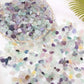 YATOJUZI 1.5lb Fluorite Aquarium Gravel Rocks Natural Tumbled Healing Crystal Chips Bulk Gemstones Crushed Stones for Fountain Vase Filler Planters Decorative Fish Tank Potted Reiki Energy Balancing