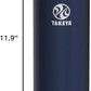 Takeya Actives Water Bottle with Spout Lid - Bottle with Double Stainless Steel Insulation - Dishwasher Safe & BPA-Free - Bottle with Spout Lid & Removable Bumper - 40 oz, Midnight Blue