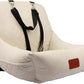Dog Car Seat for Small Dogs,Ultra-Soft Fabric,2 Storage Pockets & Safety Leash,Adjustable Straps,Easy to Install,Fully Detachable and Washable(Beige)